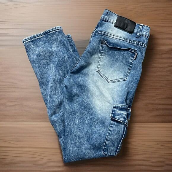 Vtg Y2K Rocawear Stretch Skinny Fit Hip Hop Streetwear Denim Jeans Mens Sz 32X29 - Picture 2 of 8